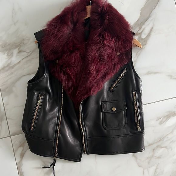 Robert Graham Other - Faux fur leather vest by Robert graham